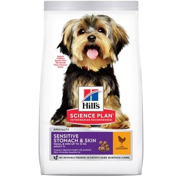 Храна за куче Hill's Science Plan Adult 1+ Sensitive Stomach & Skin Small & Mini с пиле