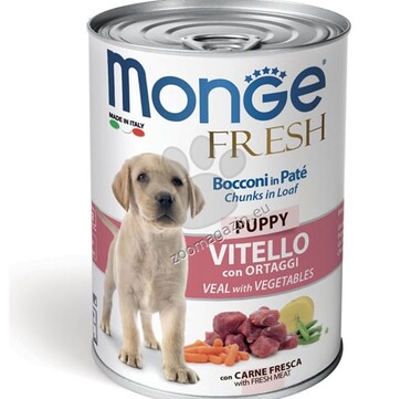 Консерва Dog Monge FRESH Puppy Veal 400 g -подрастващи с телешко и зеленчуци