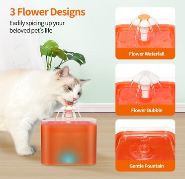Автоматична поилка за котки Фонтан 2л-Pet Interest Pet Water Flower