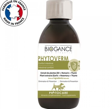 Добавка PHYTOCARE VERM+ BIOGANCE с екстракт от чесън, мащерка и розмарин