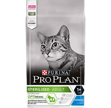 PURINA® PRO PLAN® STERILISED с OPTIRENAL®, богата на заек