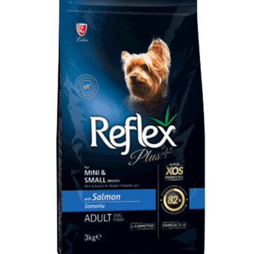REFLEX PLUS ADULT SMALL BREED SALMON Пълноценна храна със сьомга за израснали кучета от малки породи