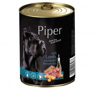 Консерва за куче Piper with lamb, carrot and brown rice - с агнешко, моркови и кафяв ориз - 800гр.